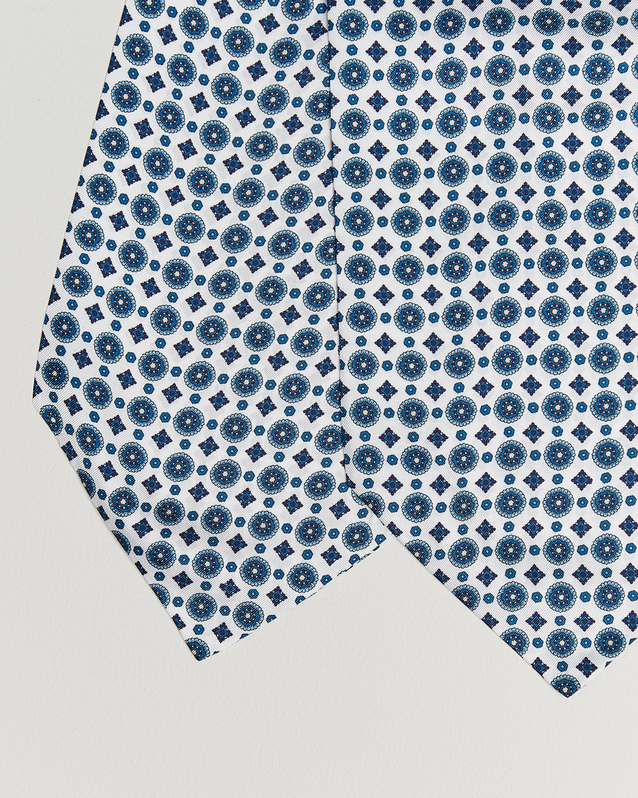 Mies | Huivit | Amanda Christensen | Silk Twill Medallion Ascot White