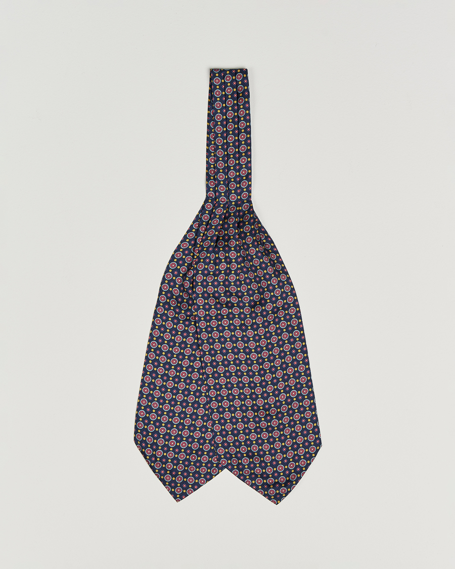 Mies | Huivit | Amanda Christensen | Silk Twill Medallion Ascot Navy