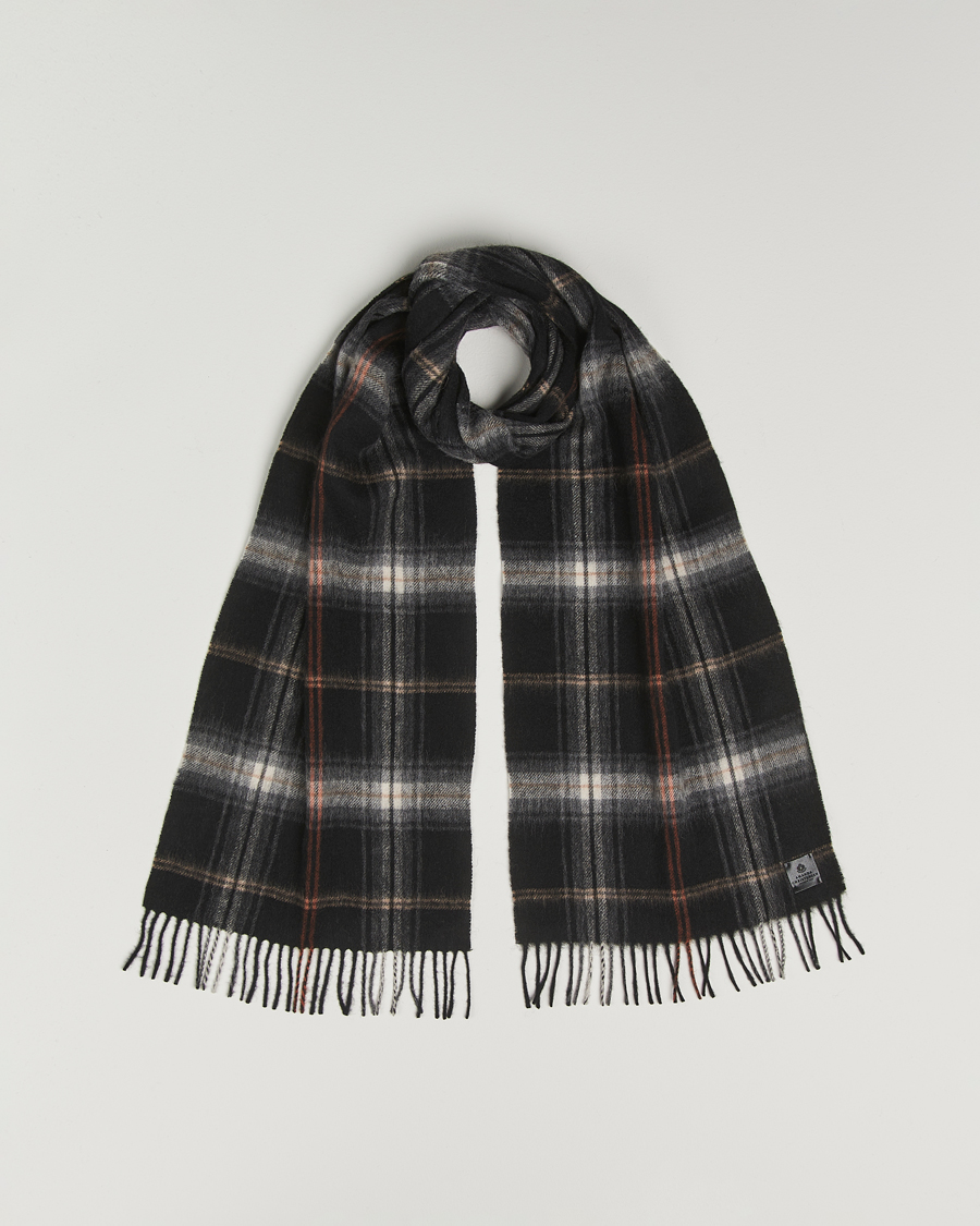 Mies | Amanda Christensen Wool Checked Scarf Black | Amanda Christensen | Wool Checked Scarf Black