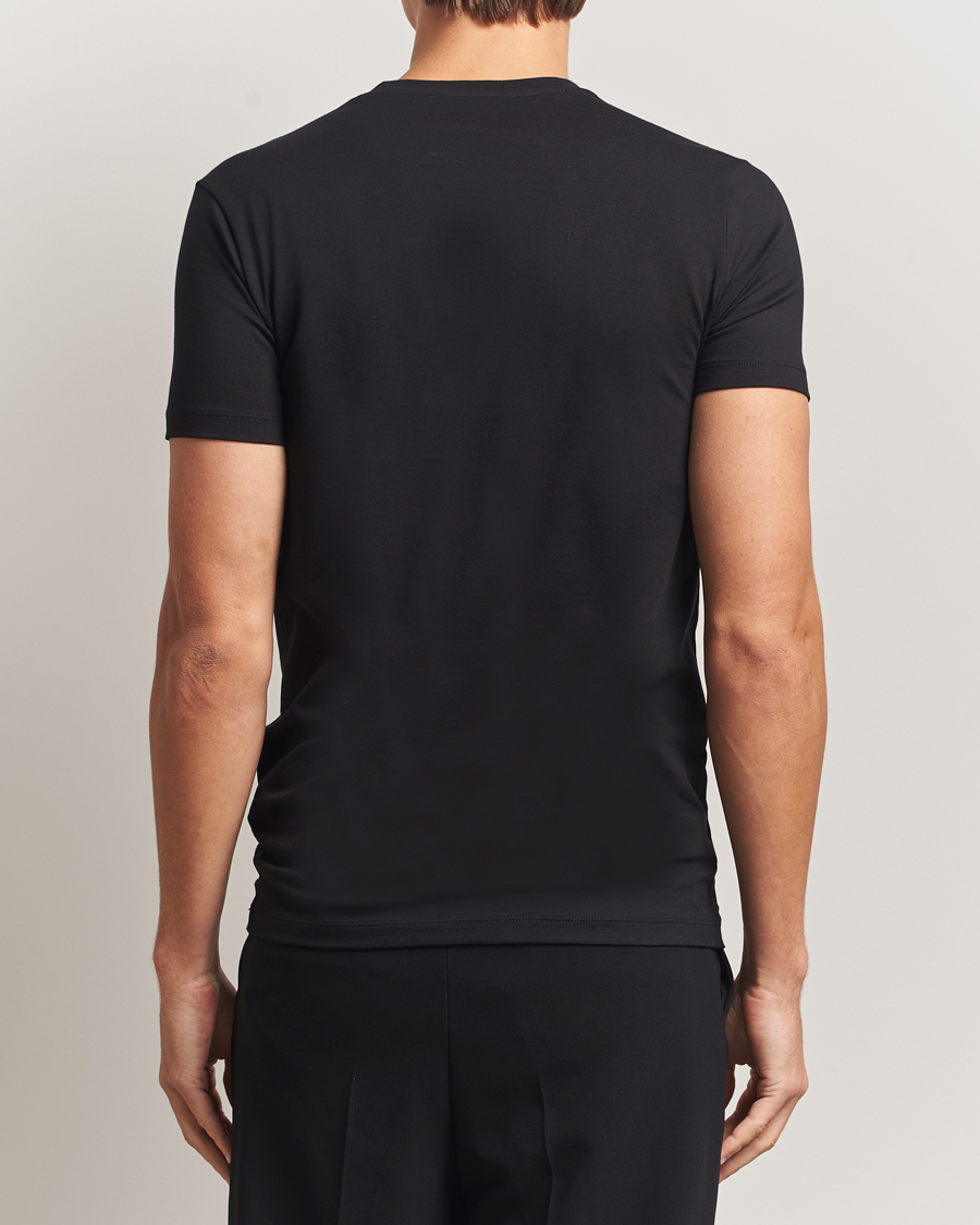Mies | T-paidat | Falke | 2-Pack Cotton Crew Neck T-Shirt Black