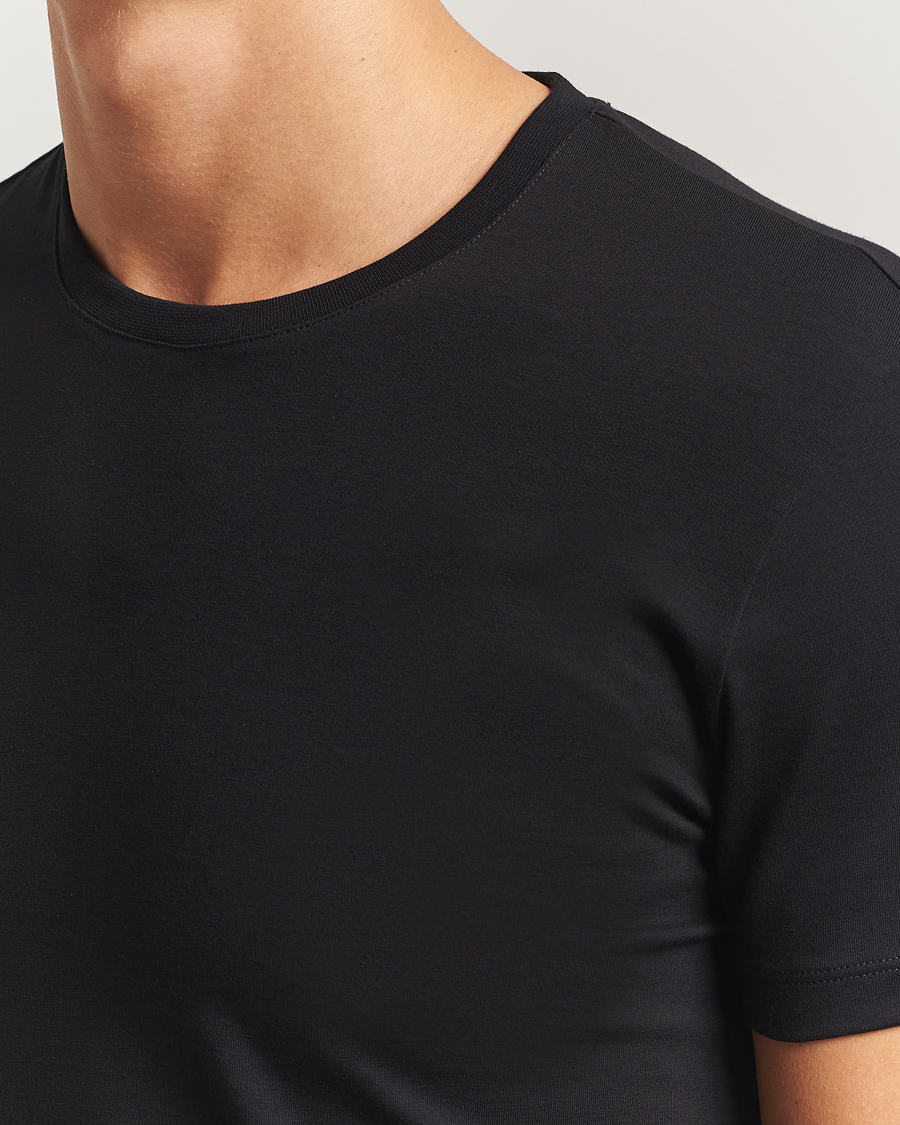 Mies | T-paidat | Falke | 2-Pack Cotton Crew Neck T-Shirt Black