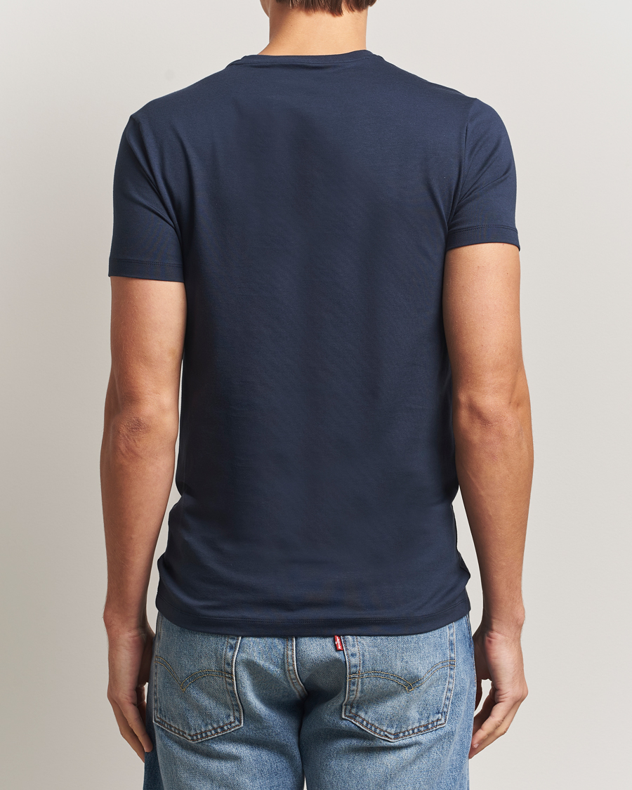 Mies | T-paidat | Falke | 2-Pack Cotton Crew Neck T-Shirt Midnight
