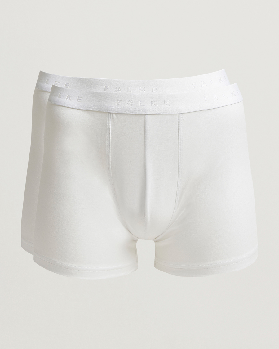 Mies | Alusvaatteet | Falke | 2-Pack Cotton Boxer Briefs White