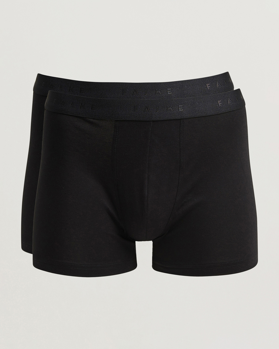 Mies | Alusvaatteet | Falke | 2-Pack Cotton Boxer Briefs Black