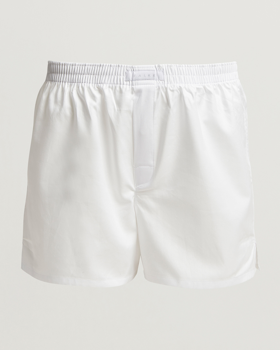 Mies | Alusvaatteet | Falke | Cotton Woven Boxer Shorts White