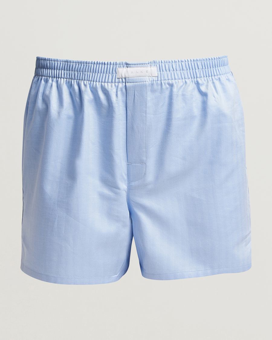 Mies | Alusvaatteet | Falke | Cotton Woven Boxer Shorts Light Blue