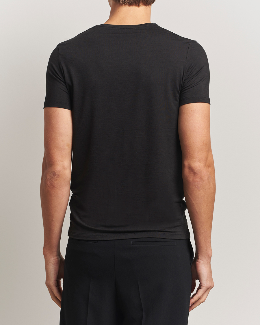 Mies | T-paidat | Falke | Clima Wool Crew Neck T-Shirt Black