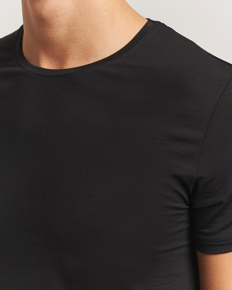 Mies | T-paidat | Falke | Clima Wool Crew Neck T-Shirt Black