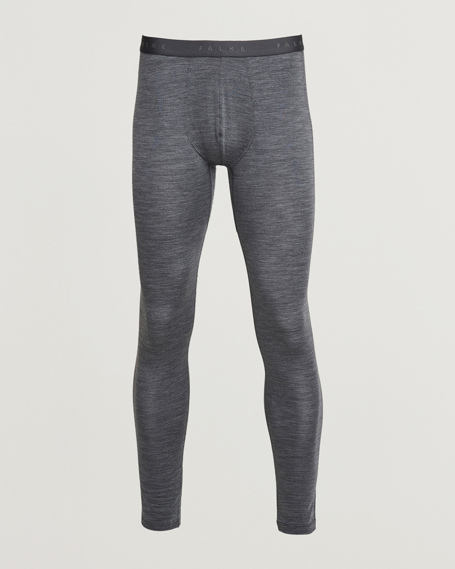 Mies | Alusvaatteet | Falke | Clima Wool Long Tights Dark Grey Heather