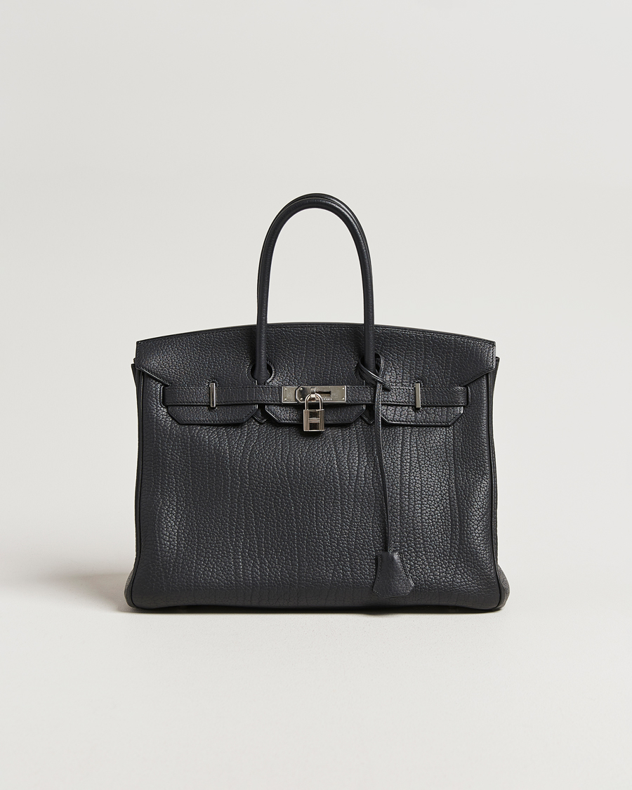 Mies | Pre-Owned & Vintage Bags | Hermès Pre-Owned | Birkin 35 Fjord Leather Black