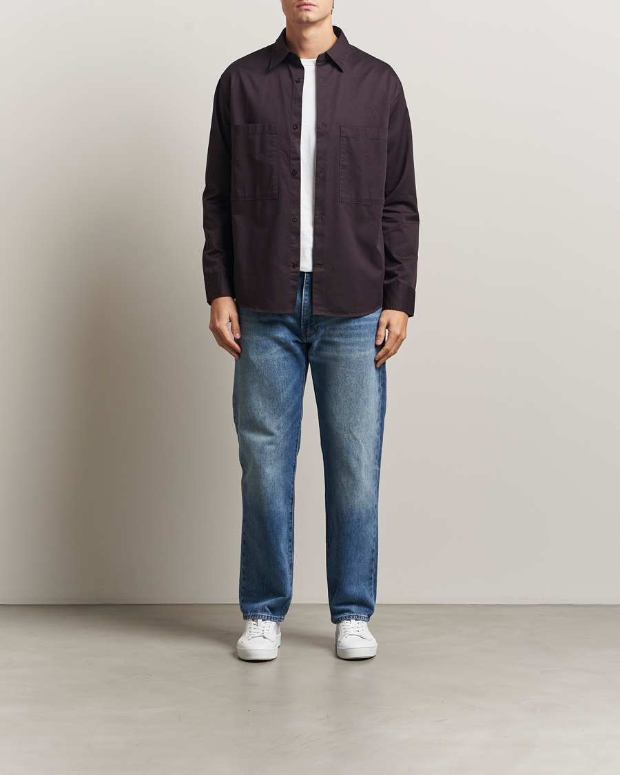 Mies | Kauluspaidat | NN07 | Freddy Tencel Workwear Shirt Dusky Port