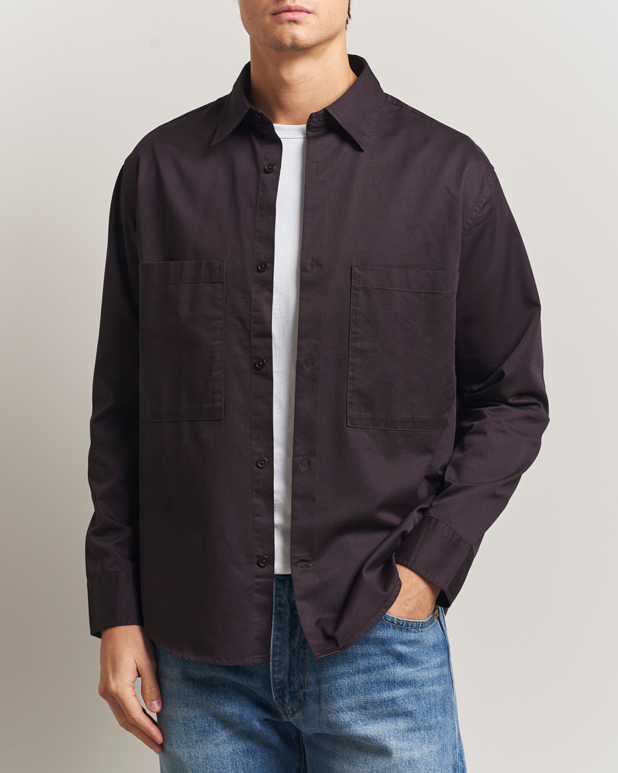 Mies | Kauluspaidat | NN07 | Freddy Tencel Workwear Shirt Dusky Port