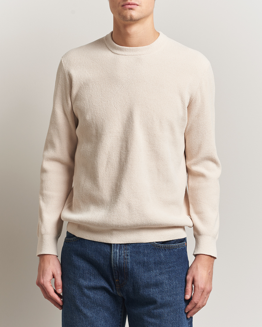 Mies | Puserot | NN07 | Danny Rib Knitted Crew Neck Ivory