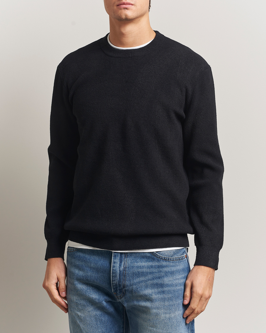 Mies | Puserot | NN07 | Danny Rib Knitted Crew Neck Black