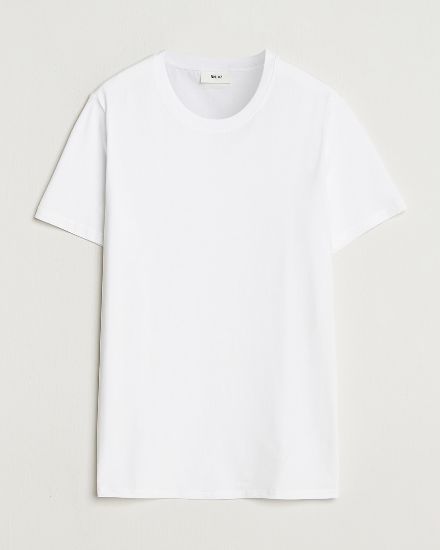 Mies | T-paidat | NN07 | Percy Crew Neck T-Shirt White