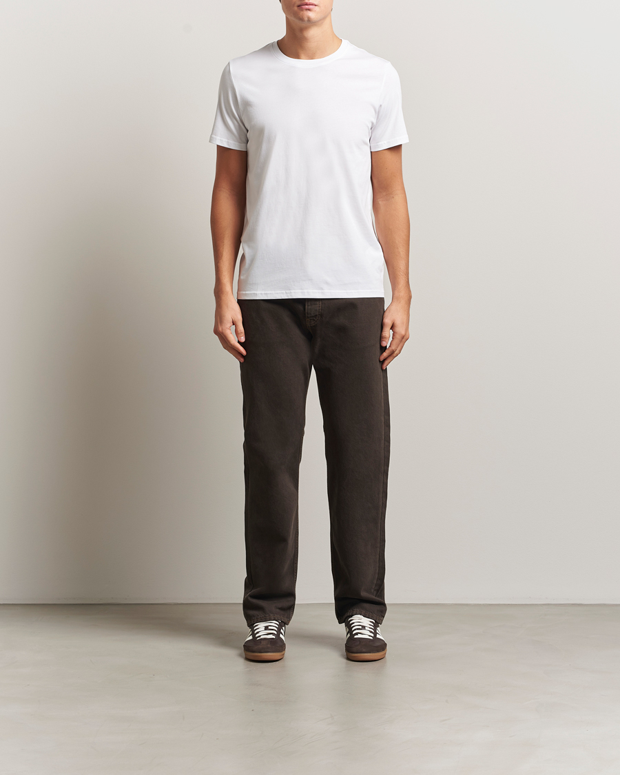 Mies | T-paidat | NN07 | Percy Crew Neck T-Shirt White