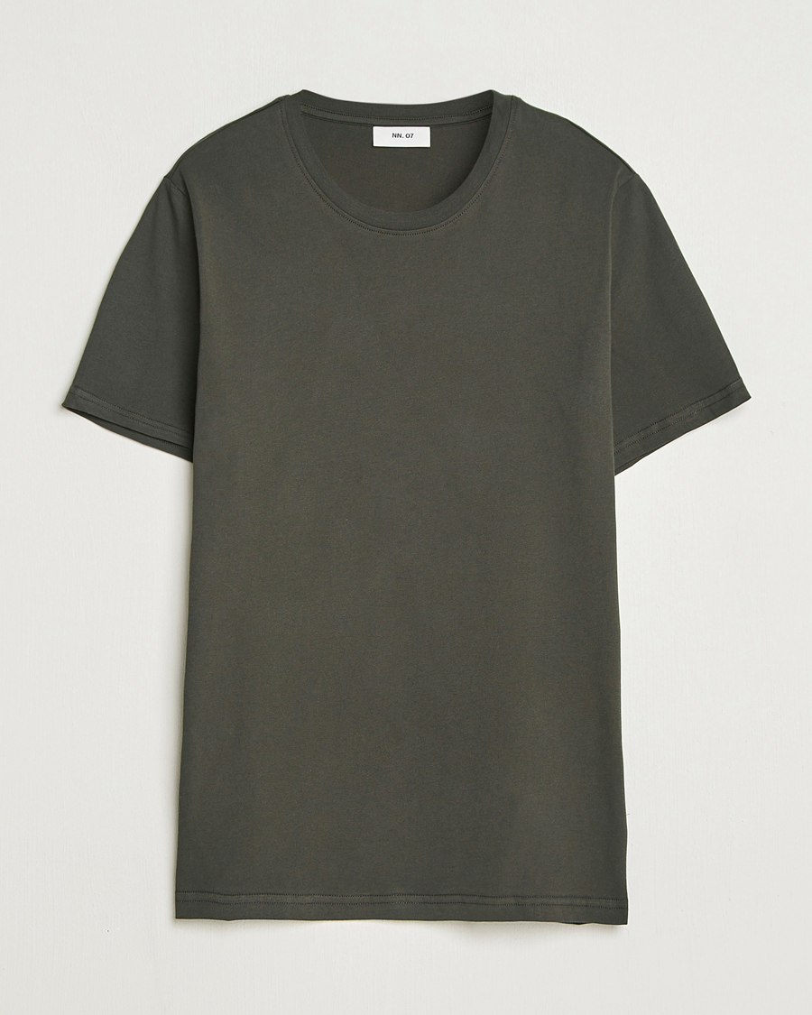 Mies | T-paidat | NN07 | Percy Crew Neck T-Shirt Dark Army