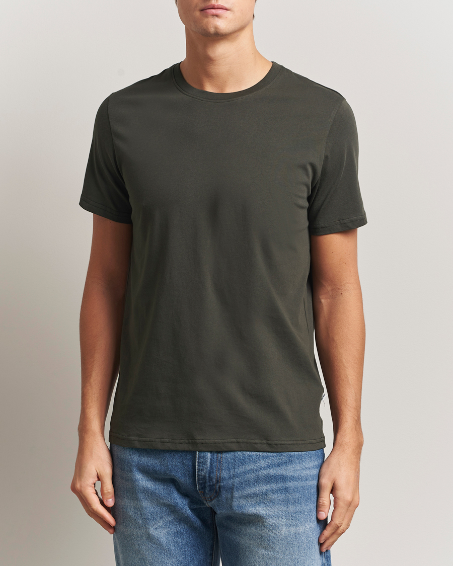 Mies | T-paidat | NN07 | Percy Crew Neck T-Shirt Dark Army