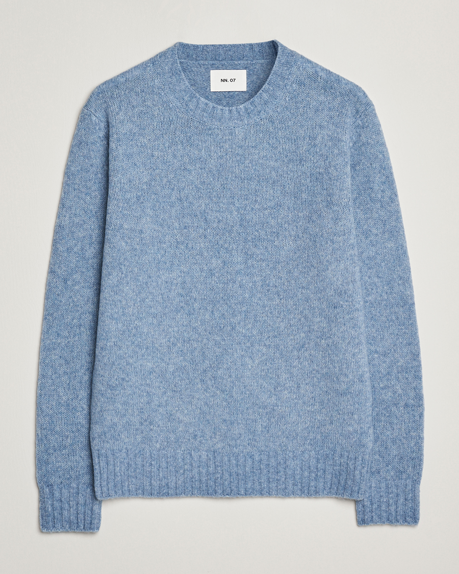 Miehet |  | NN07 | Lee Wool Knitted Sweater Denim Blue