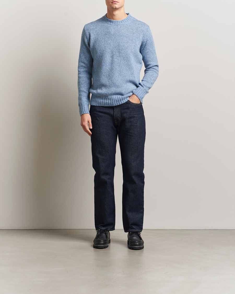 Mies | Puserot | NN07 | Lee Wool Knitted Sweater Denim Blue