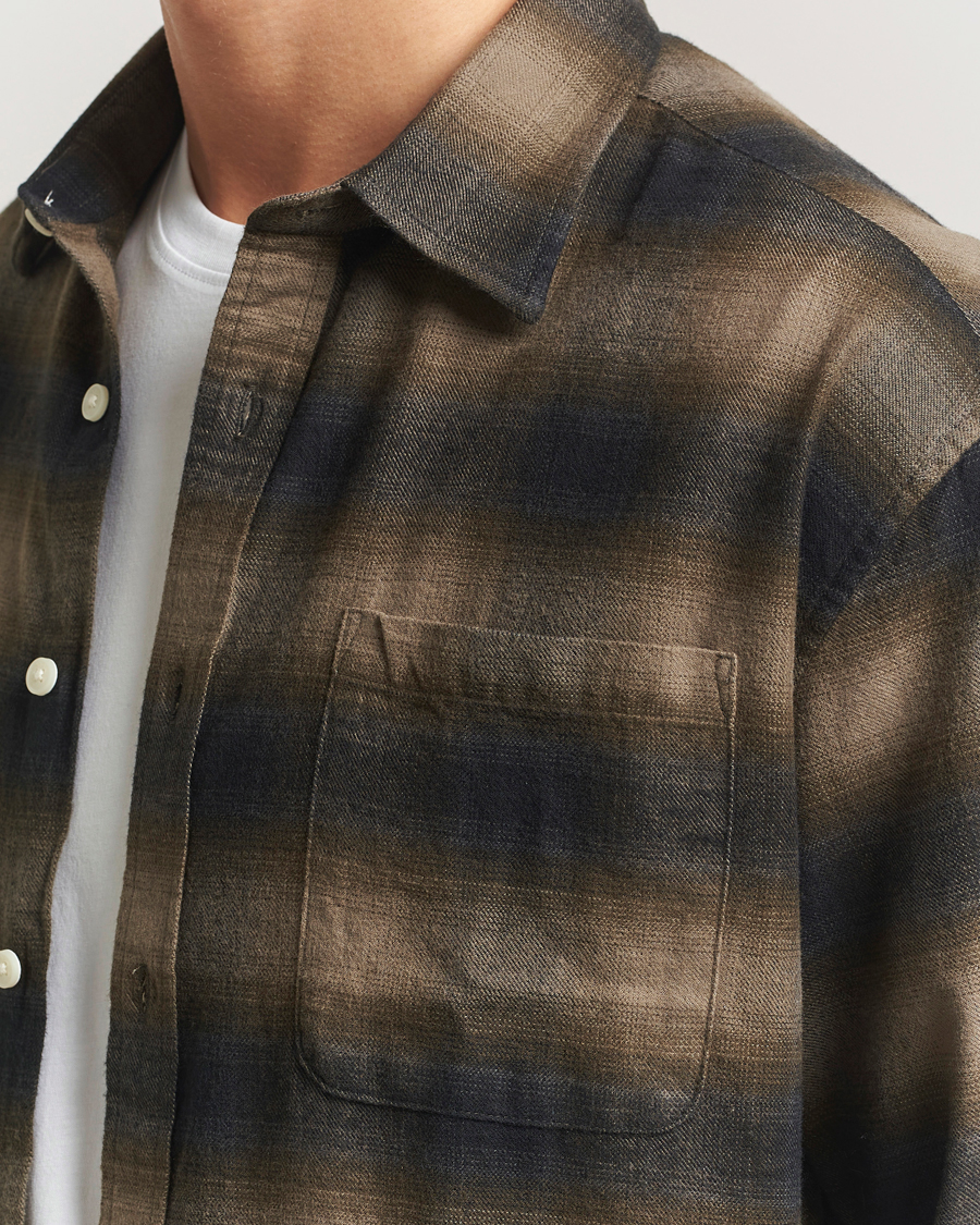Mies | Kauluspaidat | NN07 | Deon Flannel Checked Shirt Black/Green