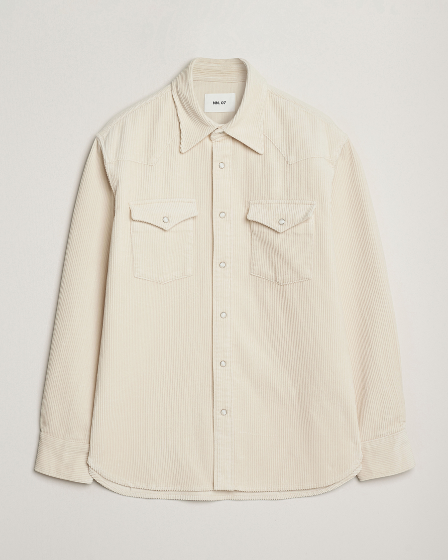 Mies | Kauluspaidat | NN07 | Ricky Corduroy Overshirt Ivory