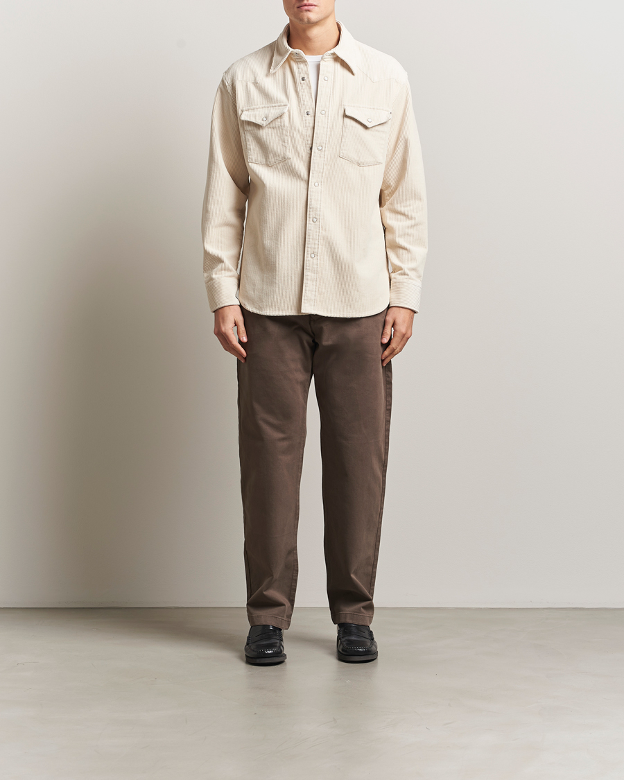 Mies | Kauluspaidat | NN07 | Ricky Corduroy Overshirt Ivory