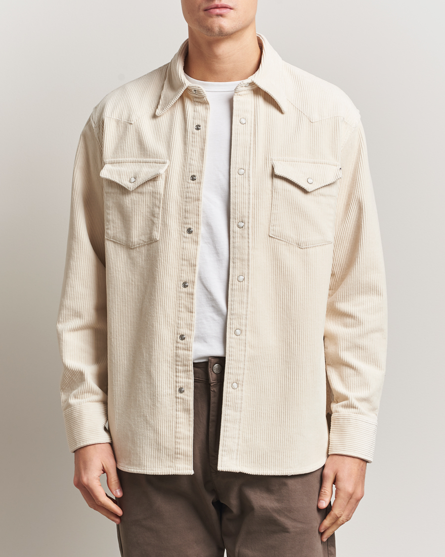 Mies | Kauluspaidat | NN07 | Ricky Corduroy Overshirt Ivory