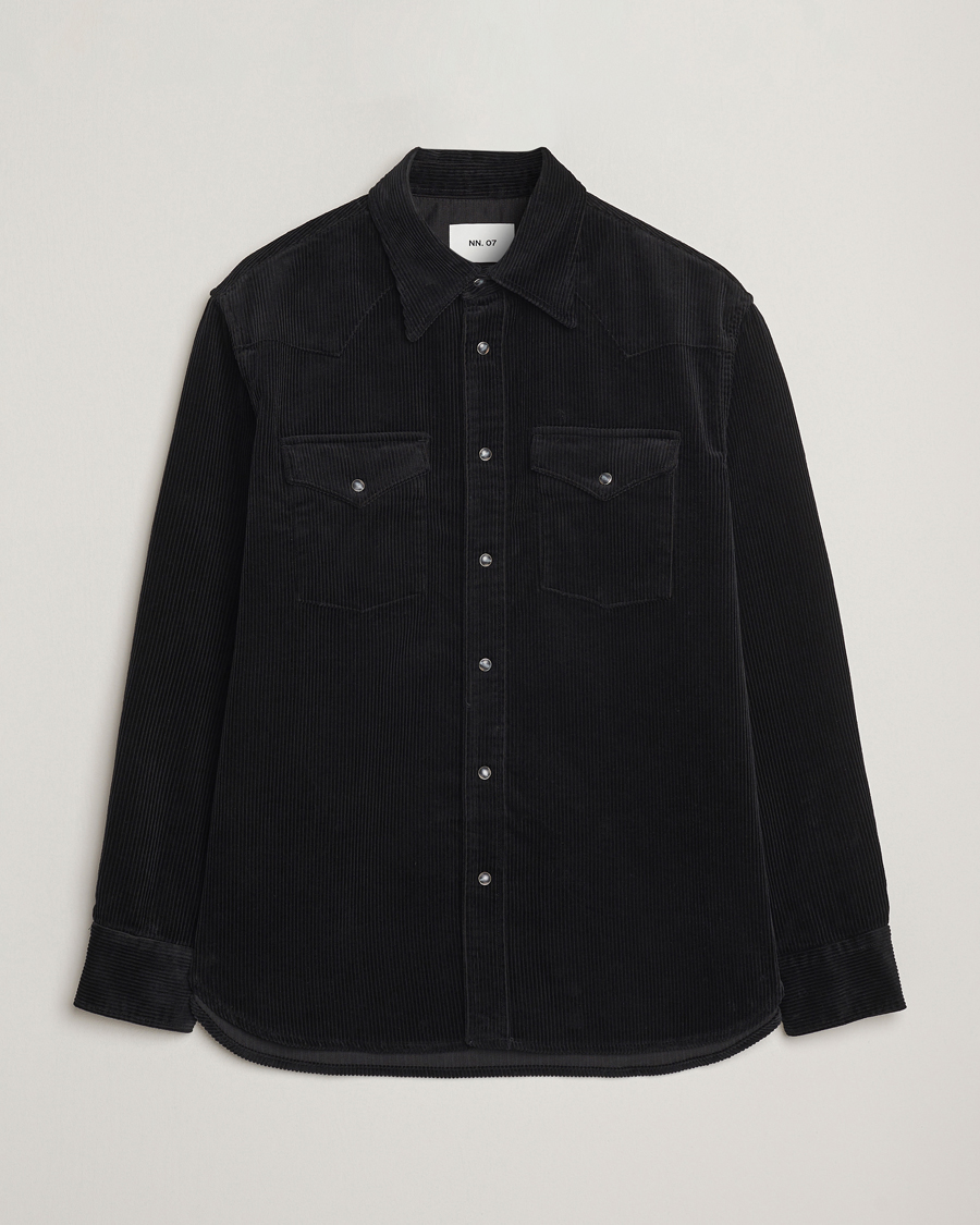 Mies | Kauluspaidat | NN07 | Ricky Corduroy Overshirt Black