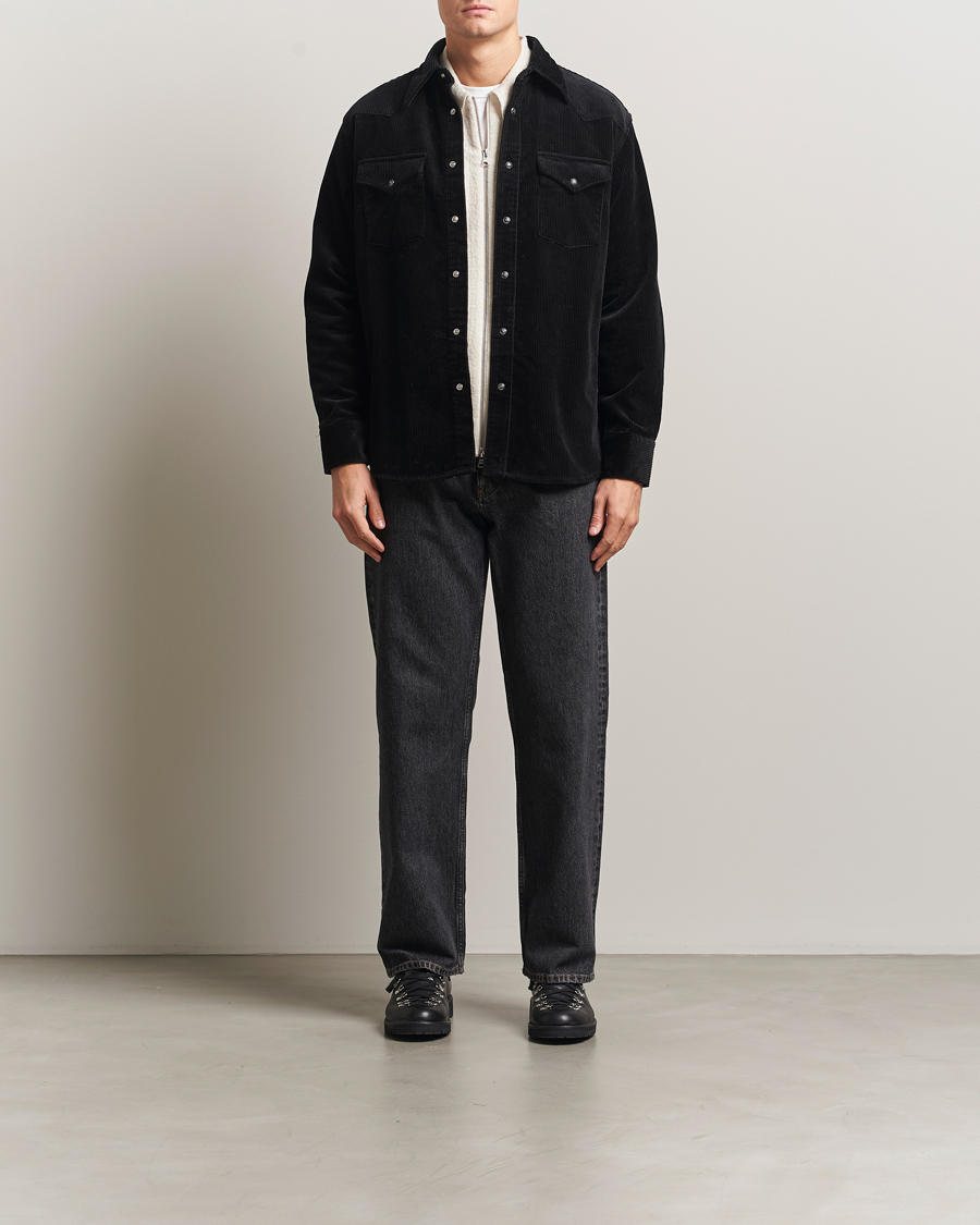Mies | Kauluspaidat | NN07 | Ricky Corduroy Overshirt Black