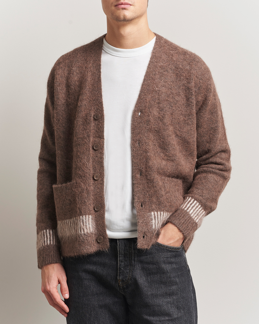 Mies | Puserot | NN07 | Russell Alpaca Knitted Cardigan Mable Husk