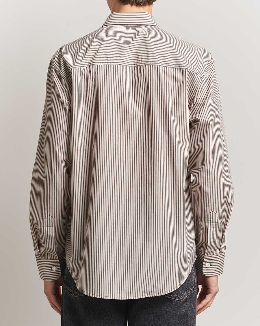 Mies | Kauluspaidat | NN07 | Quinsy Striped Embroidered Shirt Brown