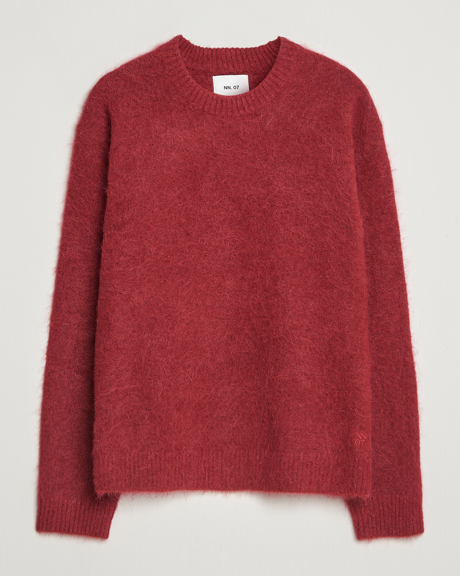 Miehet |  | NN07 | Russell Alpaca Knitted Crew Neck Cranberry