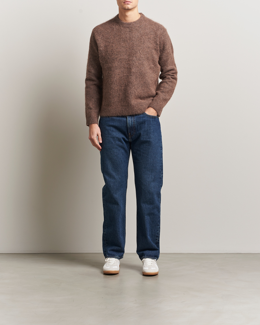 Mies | Puserot | NN07 | Russell Alpaca Knitted Crew Neck Mable Husk