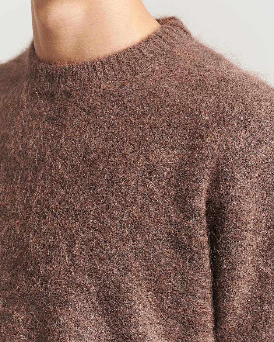 Mies | Puserot | NN07 | Russell Alpaca Knitted Crew Neck Mable Husk