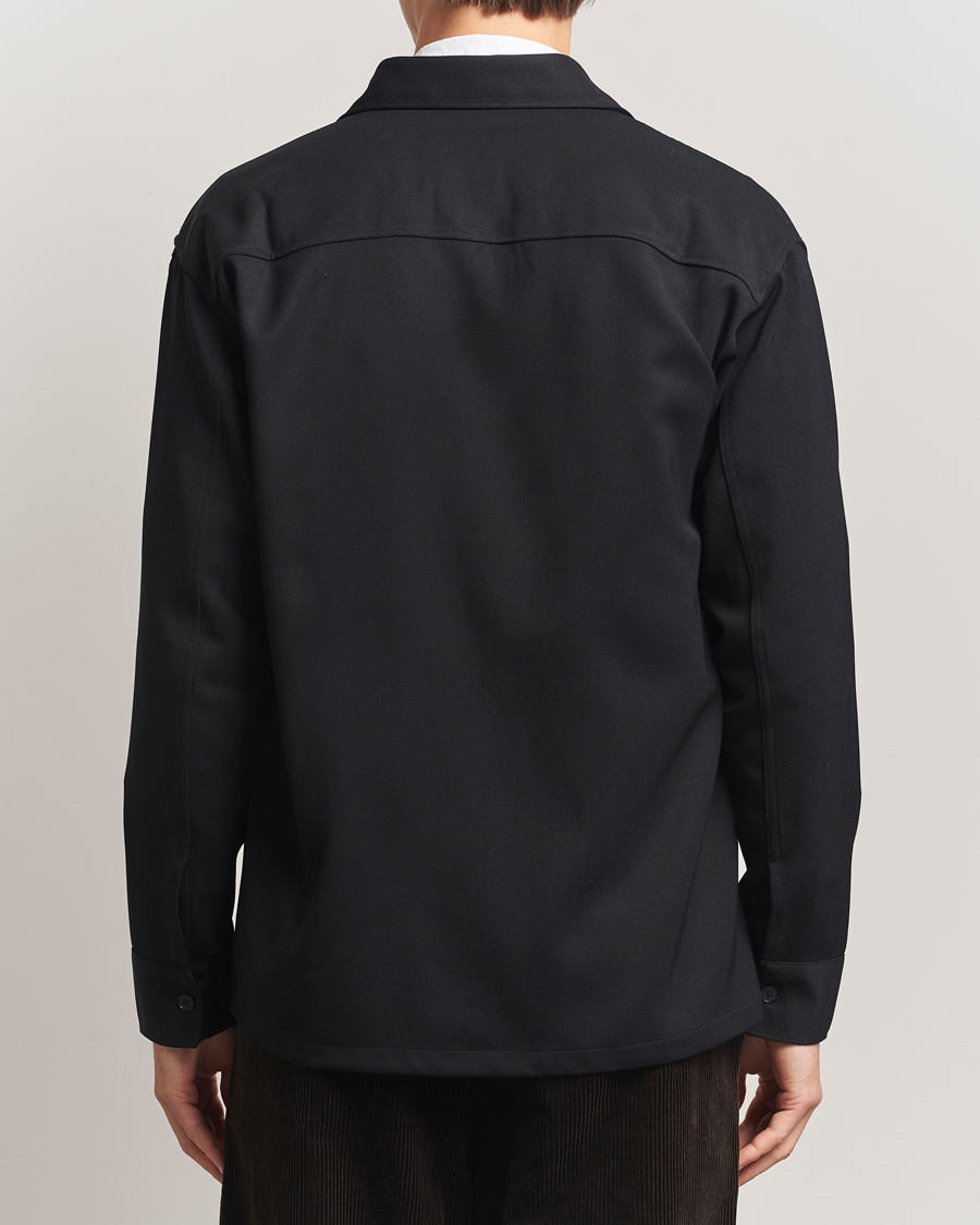 Mies | Kauluspaidat | NN07 | Freddy Wool/Tencel Overshirt Black