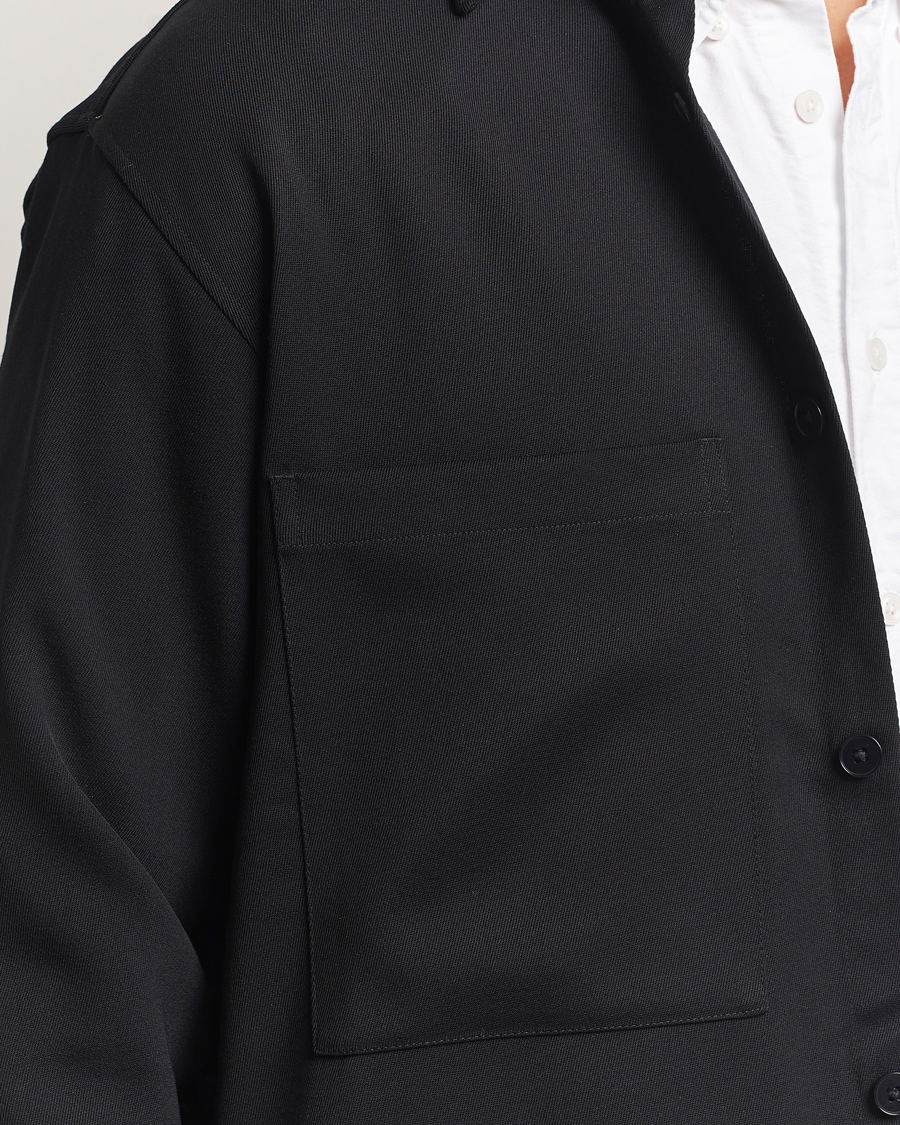 Mies | Kauluspaidat | NN07 | Freddy Wool/Tencel Overshirt Black
