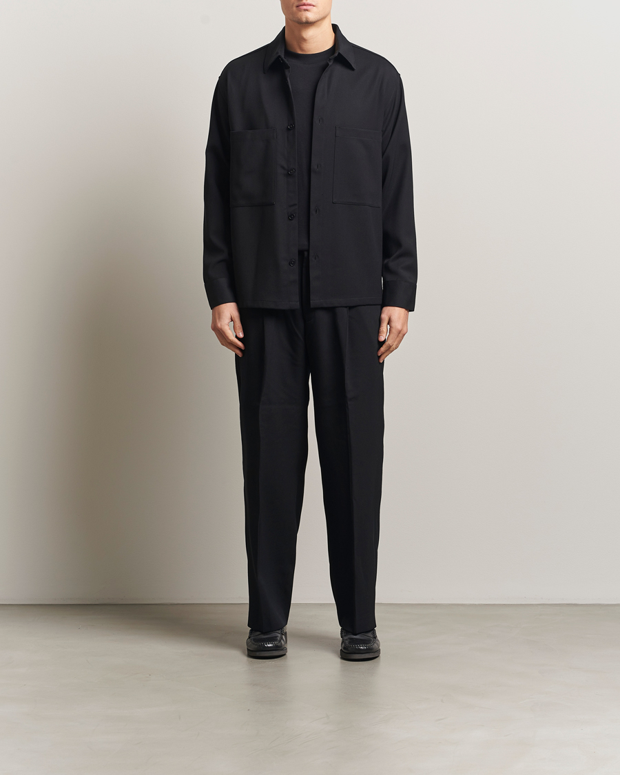 Mies | Housut | NN07 | Kay Relaxed Fit Wool/Tencel Trousers Black