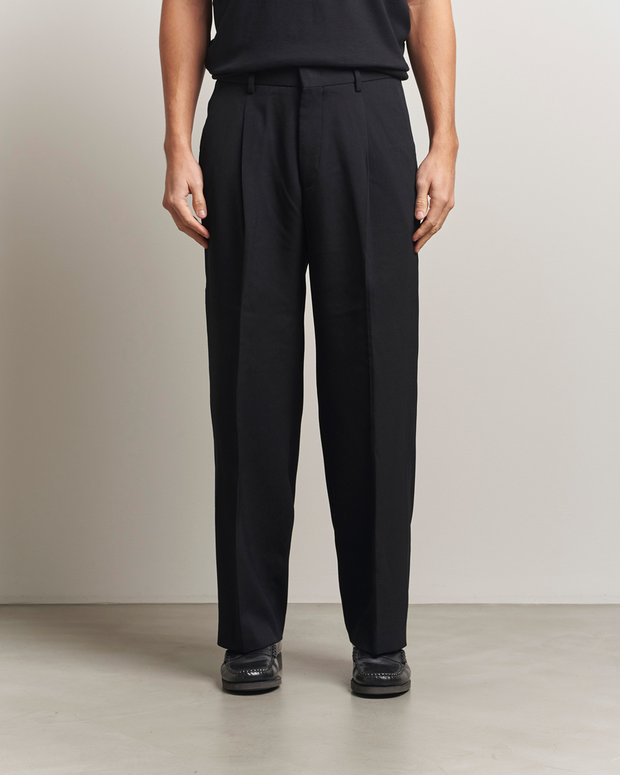 Mies | Housut | NN07 | Kay Relaxed Fit Wool/Tencel Trousers Black