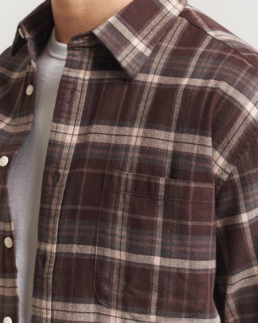 Mies | Kauluspaidat | NN07 | Deon Flannel Checked Shirt Dusky Port