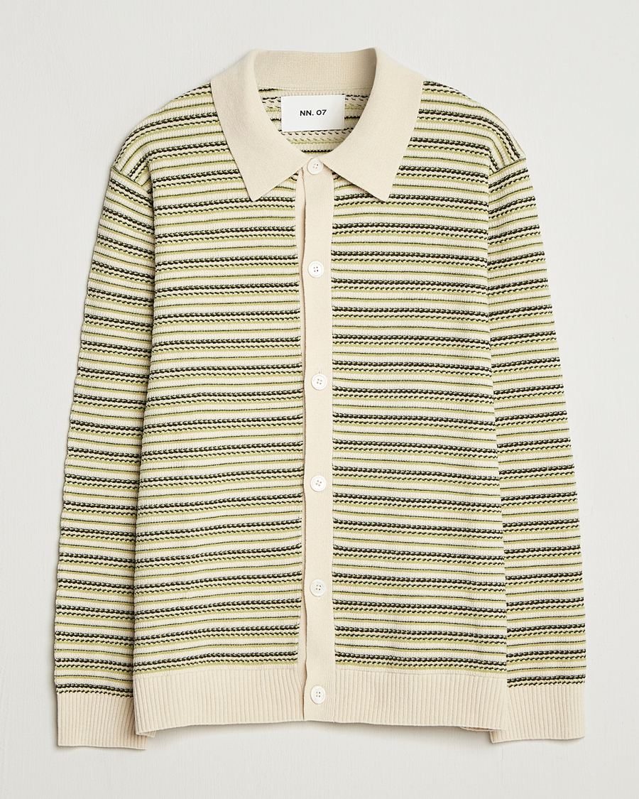 Miehet |  | NN07 | Jackie Structured Knitted Cardigan Ivory Multi