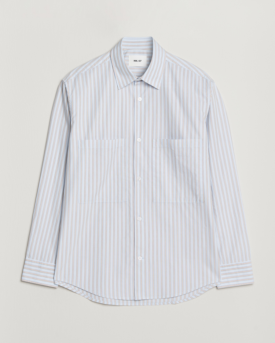 Miehet |  | NN07 | Freddy Striped Poplin Shirt Multi