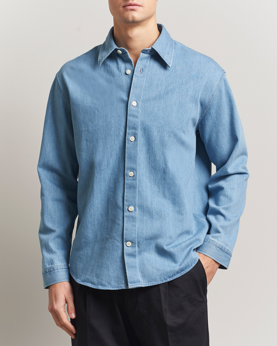 Mies | Kauluspaidat | NN07 | Casper Denim Overshirt Blue