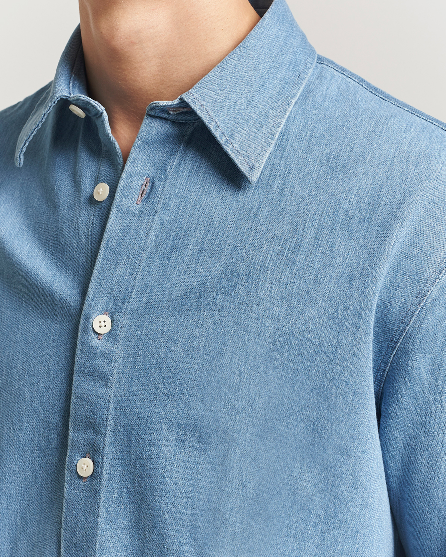 Mies | Kauluspaidat | NN07 | Casper Denim Overshirt Blue