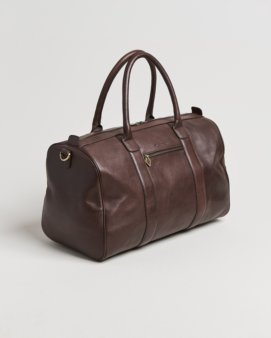 Mies | Laukut | Pampeano | Varon Small Leather Weekend Bag Brown