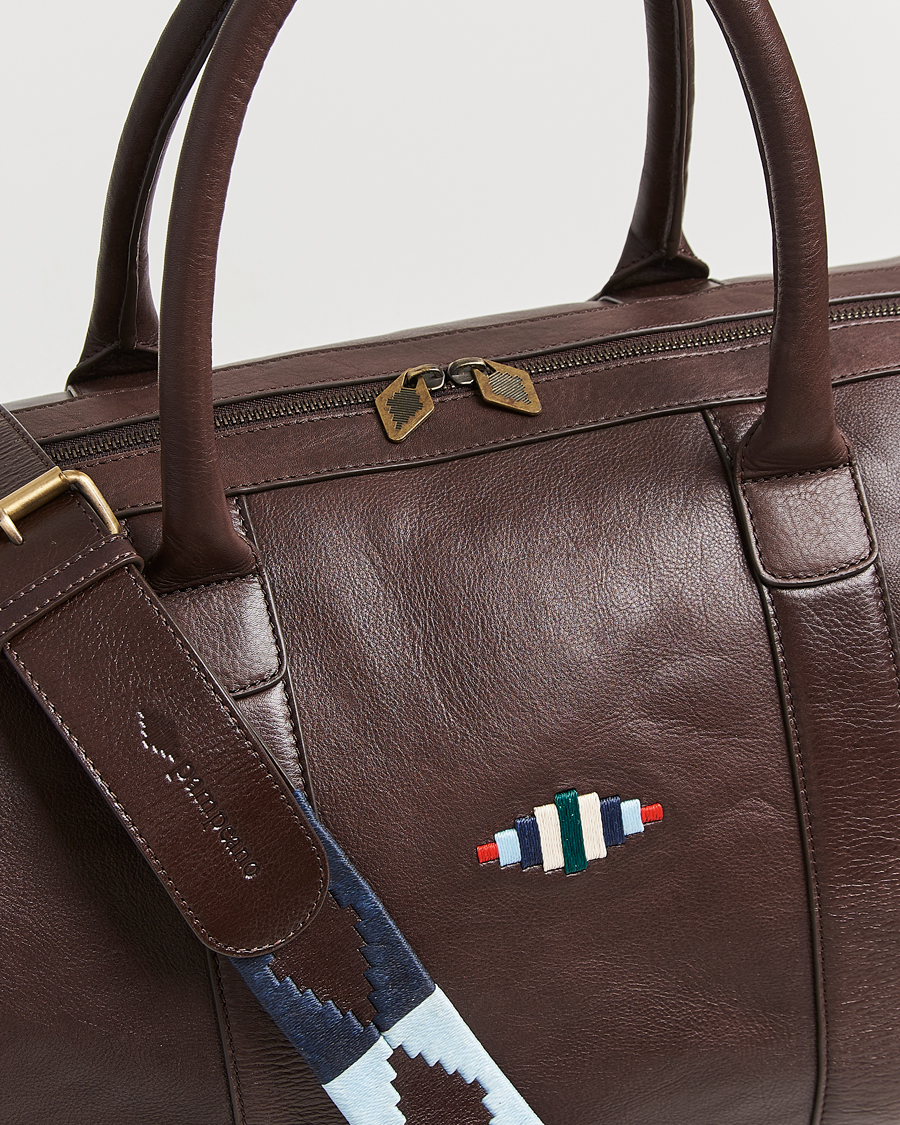 Mies | Laukut | Pampeano | Varon Small Leather Weekend Bag Brown