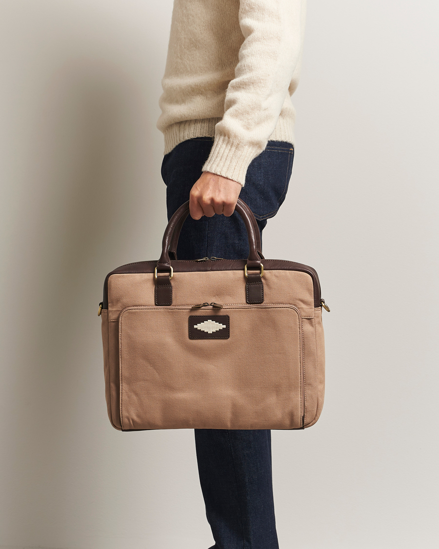 Mies | Laukut | Pampeano | Mensajero Canvas Briefcase Sand