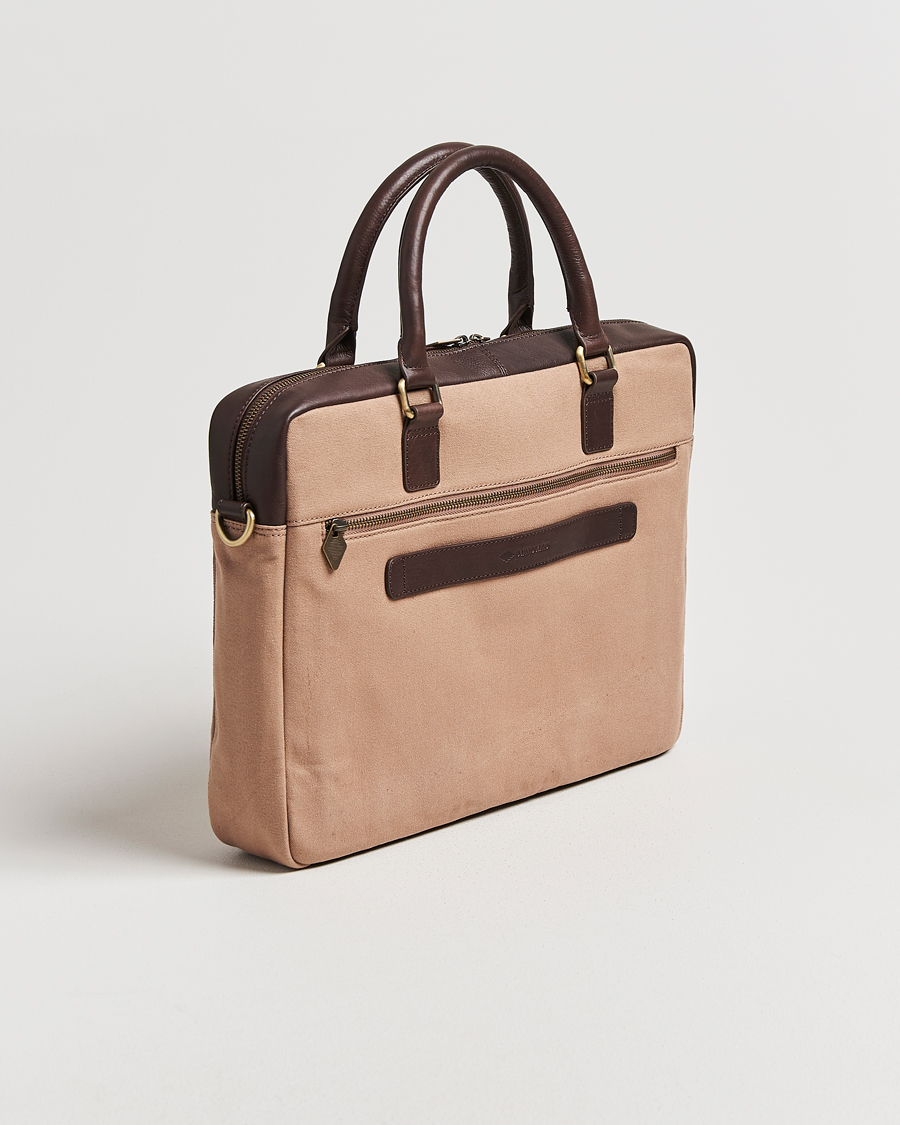 Mies | Laukut | Pampeano | Mensajero Canvas Briefcase Sand