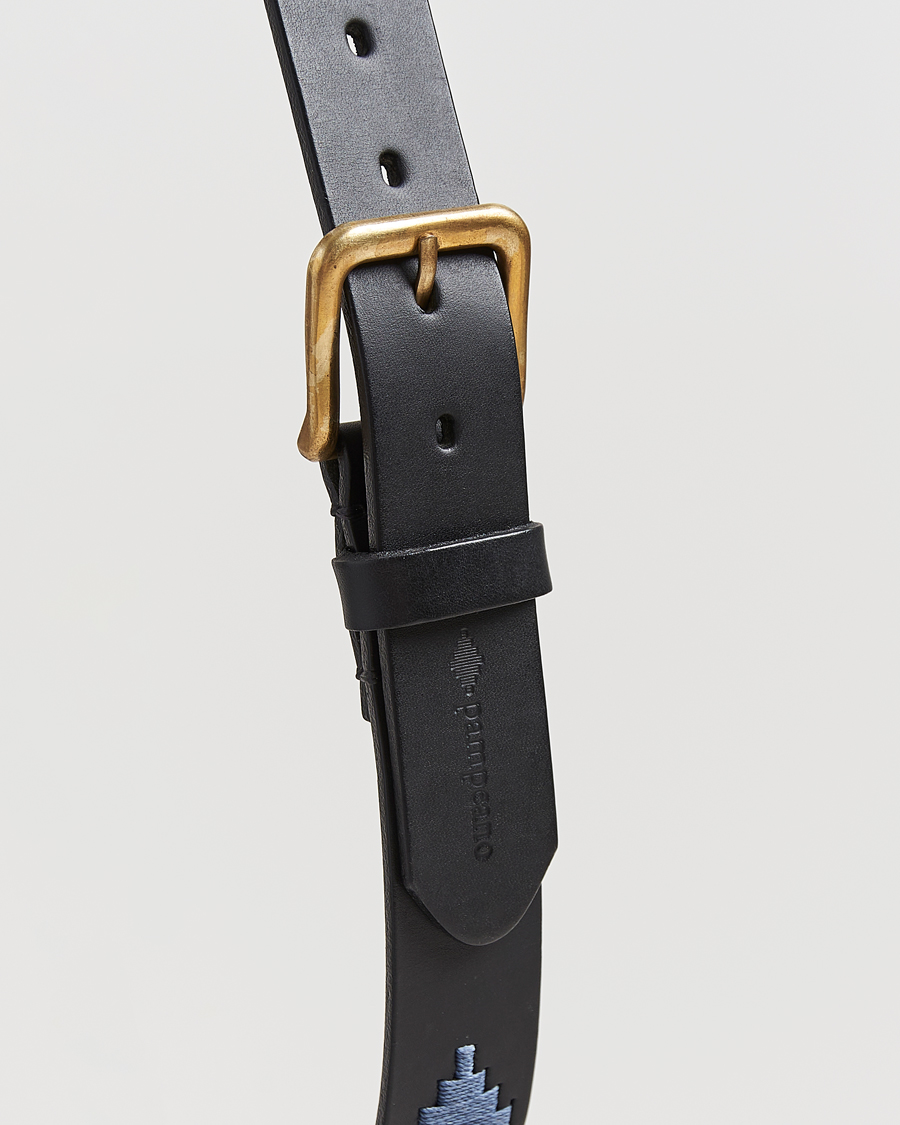 Mies | Vyöt | Pampeano | Sierra Hand Stitched Classic Leather Belt 3,5cm Black