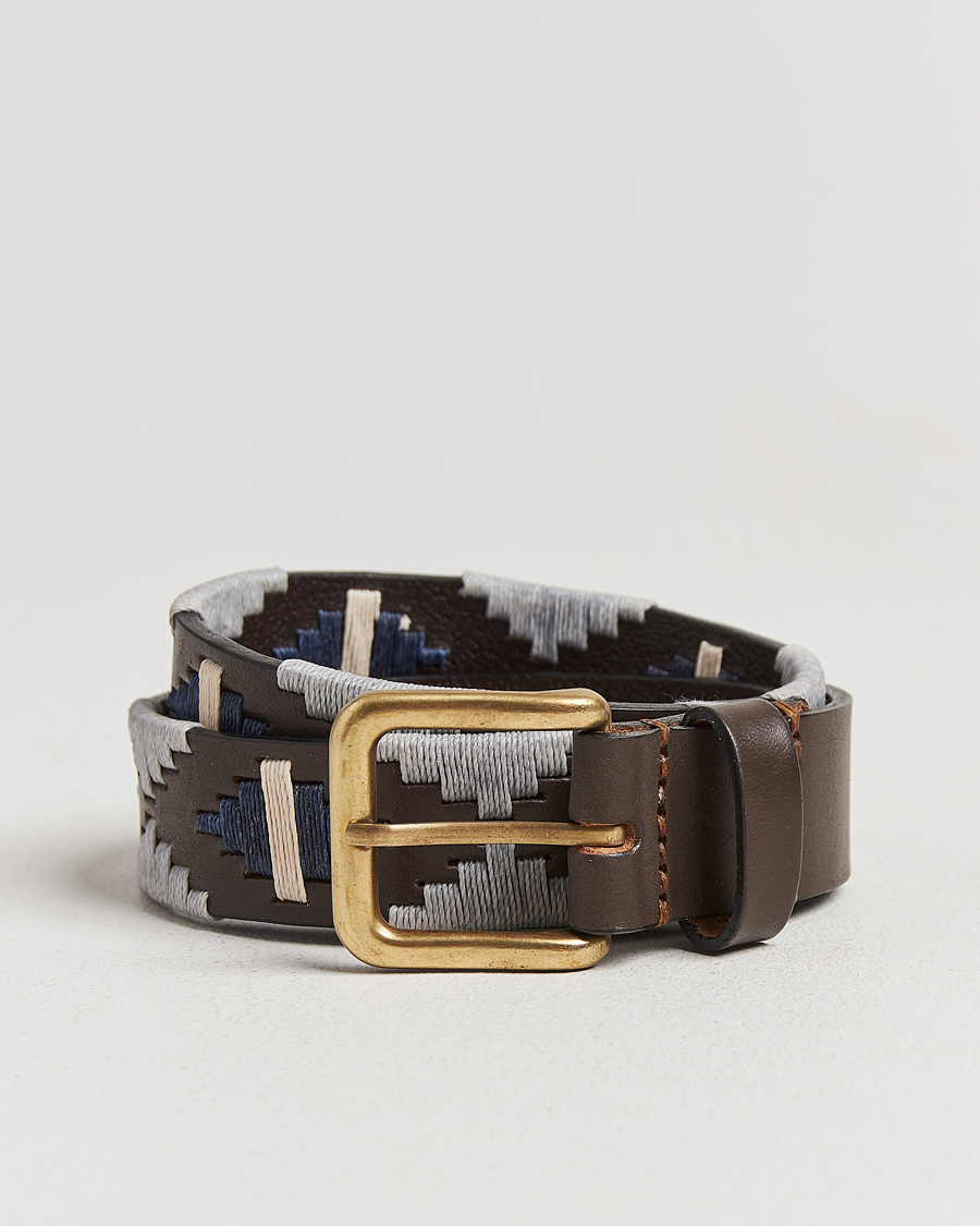 Mies | Vyöt | Pampeano | Tornado Hand Stitched Classic Leather Belt 3,5cm Brown